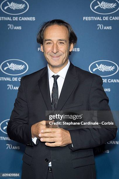 Alexandre Desplat attends the "Cannes Film Festival : 70th Anniversary Party" at Palais Des Beaux Arts on September 20, 2016 in Paris, France.