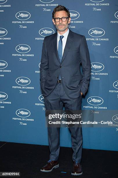 Director Michel Hazanavicius attends the "Cannes Film Festival : 70th Anniversary Party" at Palais Des Beaux Arts on September 20, 2016 in Paris,...