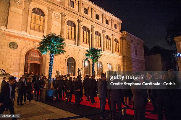 Outside view of the "Ecole Nationale Superieure des Beaux Arts" during the "Cannes Film Festival : 70th Anniversary Party" at Palais Des Beaux Arts...