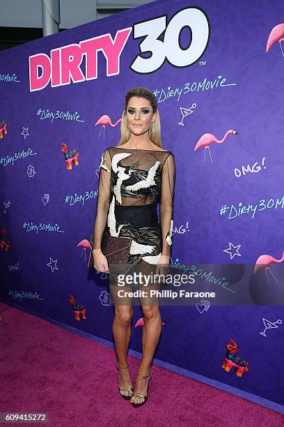 Actress/comedian Grace Helbig attends the premiere of Lionsgate's "Dirty 30" at ArcLight Hollywood on September 20, 2016 in Hollywood, California.