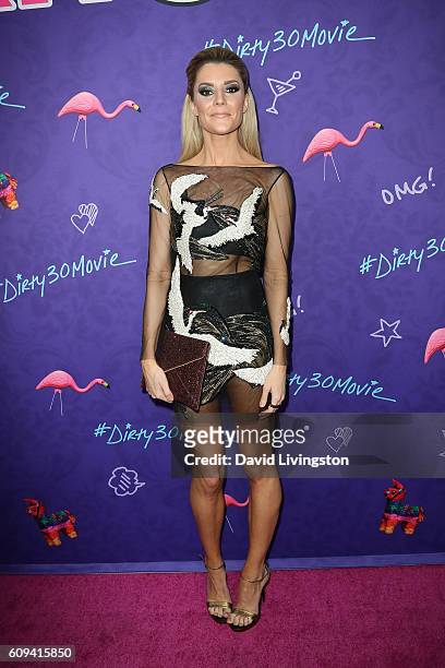 Comedian Grace Helbig arrives at the Premiere of Lionsgate's "Dirty 30" at the ArcLight Hollywood on September 20, 2016 in Hollywood, California.