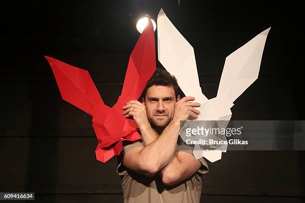 Justin Bartha is the latest actor to perform in the new play "White Rabbit Red Rabbit" at The Westside Theatre on September 20, 2016 in New York City.