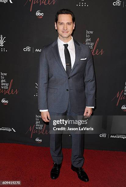 Actor Matt McGorry attends the season 3 premiere of "How To Get Away With Murder" at Pacific Theatre at The Grove on September 20, 2016 in Los...