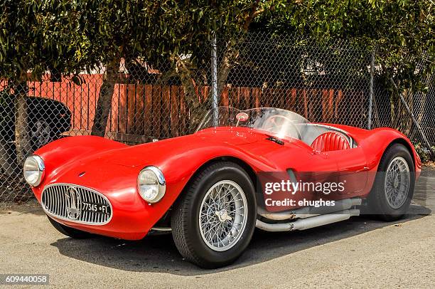 red 1953 maserati a6 gcs/53 spyder - maserati stock pictures, royalty-free photos & images