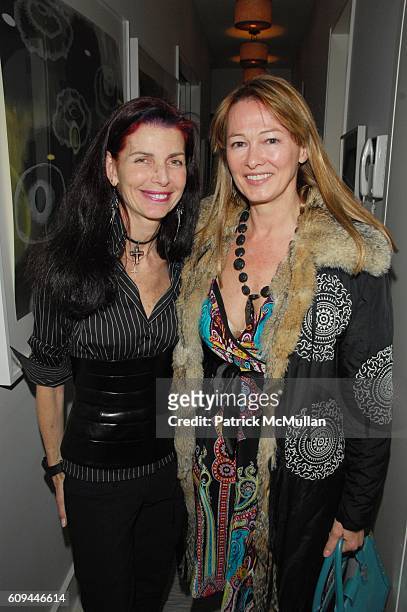 Nathalie Hambro and Kimberly DuRoss attend Nathalie Hambro "My London" book launch cocktail at Tatiana and Campion Platt Residence N.Y.C. On March...