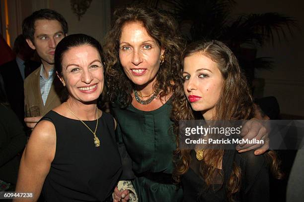 Alba Clemente, Jacqueline Schnabel and Chiara Clemente attend Dinner Celebration of the U.S. Launch of HOUSE OF WARIS and the Magic of India at...