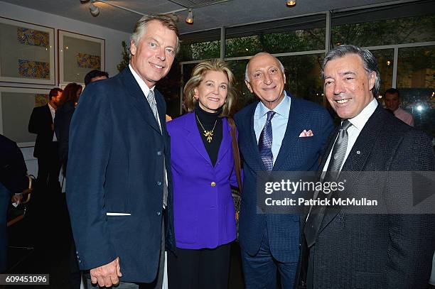Richard Johnson, Maria Cooper Janis, Roosey Khawly and Jimmy Russo attend the Cocktail Reception at Michael's for Tony Cointreau's New Book "A Gift...