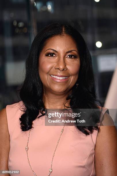 Cookie Johnson signs copies of "Believing In Magic: My Story Of Love, Overcoming Adversity And Keeping The Faith" at NBA Store on September 20, 2016...