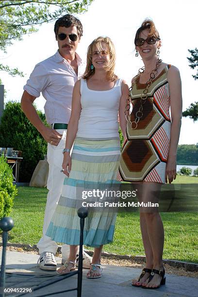 Douglas Freedman, Lesslie Johnson and Angele Pavange attend God's Love We Deliver Midsummer Night Drinks at Gambrel/Connor Residence on June 30, 2007...