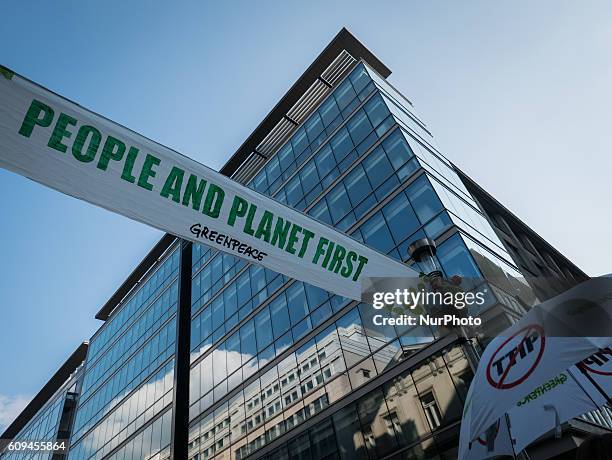 Unions, human rights and farming groups took to the streets in the Belgian capital out of concerns against the Comprehensive Economic and Trade...