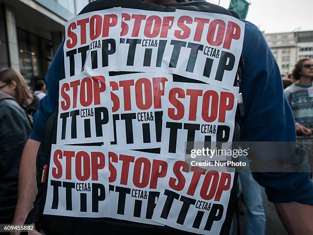 Unions, human rights and farming groups took to the streets in the Belgian capital out of concerns against the Comprehensive Economic and Trade...