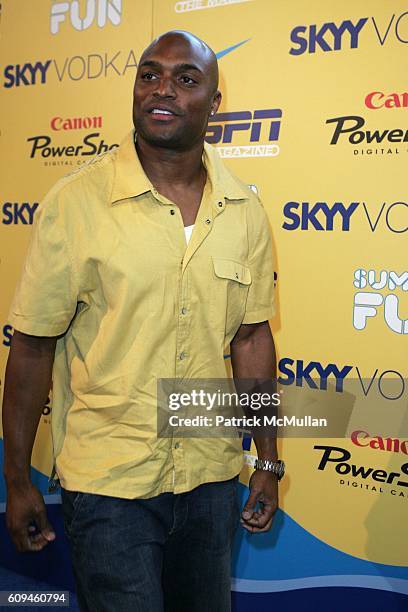 Amani Toomer attends ESPN THE MAGAZINE's SUMMER FUN Hosted by TAYE DIGGS and LAILA ALI at Chelsea Piers on June 6, 2007 in New York City.