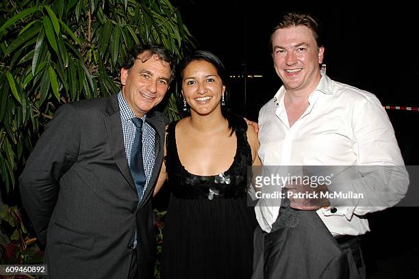 Jeffry Leeds, Anna Kennedy and Matthew Doull attend PEGGY SIEGAL'S Birthday Celebration at Hotel Plaza Athenee on June 26, 2007 in New York City.