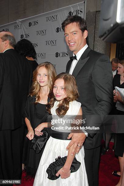Harry Connick Jr and daughters attends 60th annual TONY AWARDS red carpet arrivals at Radio City Music Hall N.Y.C. On June 10, 2007 in New York City.