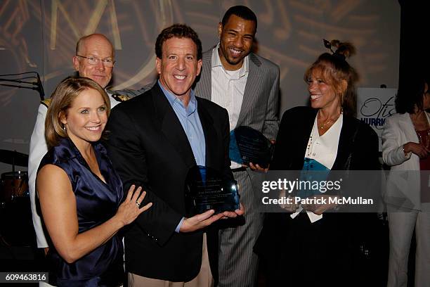 Captain Christopher Rynd, Katie Couric, Jake Steinfeld, Kenyon Martin and Carly Simon attend American Institute for Stuttering Gala Luncheon Cunard...