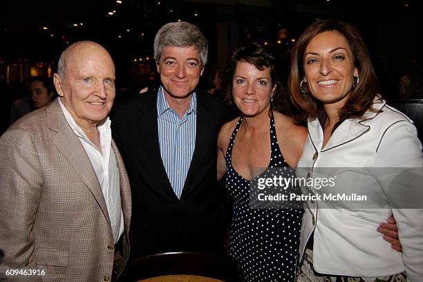 Jack Welch, ?, ? and Suzy Welch attend American Institute for Stuttering Gala Luncheon at Queen Mary 2 Red Hook on June 10, 2007 in Brooklyn, New...