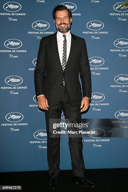 Actor Laurent Lafitte attends the 'Cannes Film Festival 70th anniversary' Party at Palais Des Beaux Arts on September 20, 2016 in Paris, France.