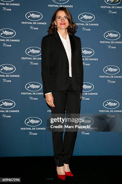 Aurélie Filippetti attends the 'Cannes Film Festival 70th anniversary' Party at Palais Des Beaux Arts on September 20, 2016 in Paris, France.