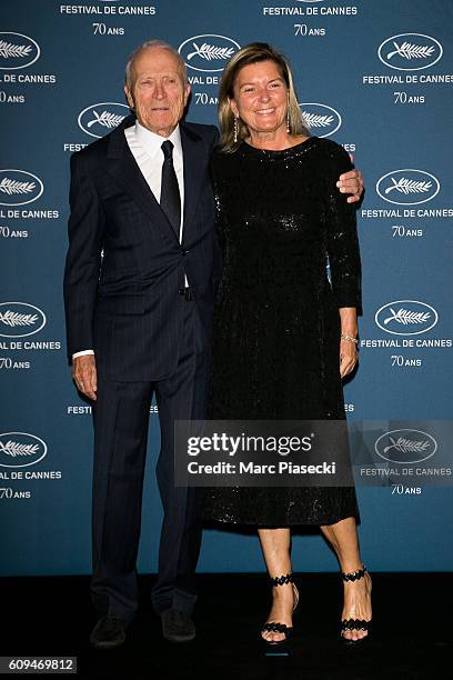 Jerome Seydoux and Sophie Desserteaux attend the 'Cannes Film Festival 70th anniversary' Party at Palais Des Beaux Arts on September 20, 2016 in...