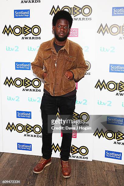 Michael Kiwanuka attends the MOBO Awards Nomination Launch at Ronnie Scott's Jazz Club on September 21, 2016 in London, England.