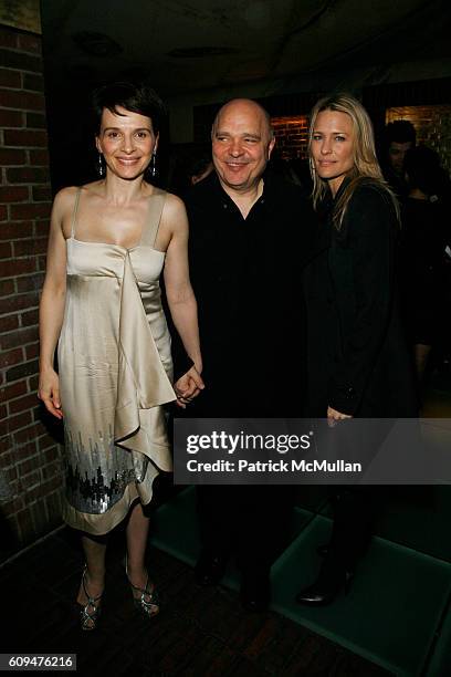 Juliette Binoche, Anthony Minghella and Robin Wright Penn attend BREAKING and ENTERING Premiere Screening After-Party at Hudson Bar on January 18,...