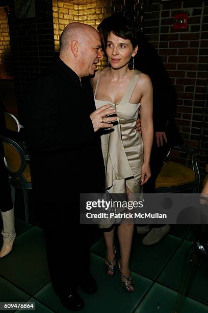 Anthony Minghella and Juliette Binoche attend BREAKING and ENTERING Premiere Screening After-Party at Hudson Bar on January 18, 2007 in New York City.