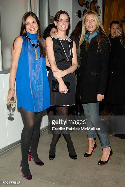 Sabine Heller, Annie Churchill and Valerie Boster attend MAURICE VILLENCY Celebrates THAKOON Spring 2007 Collection at Maurice Villency on January...