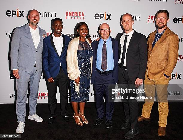 Executive producer Dave O'Connor, Justin Talley and President/CEO of W.K. Kellogg Foundation La June Montgomery Tabron, executive producer Solly...