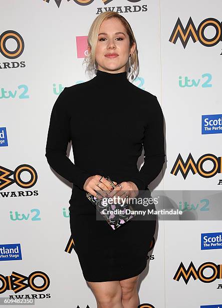 Katy B attends the MOBO Awards Nomination Launch at Ronnie Scott's Jazz Club on September 21, 2016 in London, England.