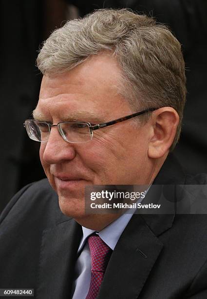 Russian Economist Alexei Kudrin attends the meeting of the Council on economic development and priority projects at Novo-Ogaryovo State Residence on...