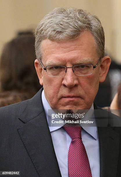 Russian Economist Alexei Kudrin attends the meeting of the Council on economic development and priority projects at Novo-Ogaryovo State Residence on...