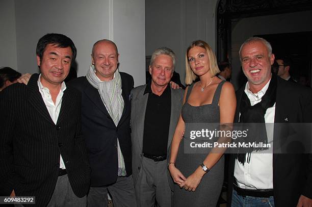 Kengo Kuma, Piero Lissoni, Michael Douglas, Marjorie Fritz and Dr Cem Kinay attend Dellis Cay NY launch party at Neue Gallerie N.Y.C. On January 23,...