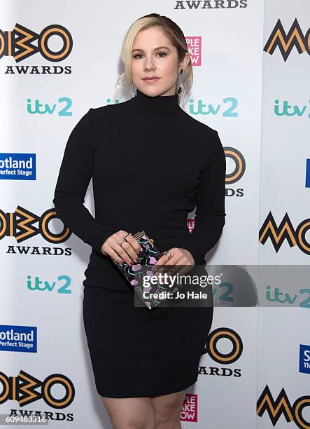 Katy B attends the MOBO Awards Nomination Launch at Ronnie Scott's Jazz Club on September 21, 2016 in London, England.