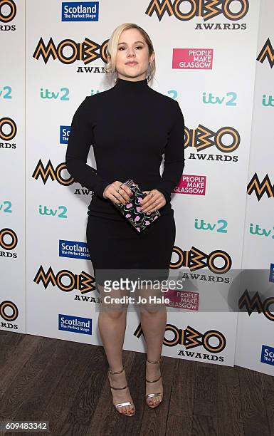 Katy B attends the MOBO Awards Nomination Launch at Ronnie Scott's Jazz Club on September 21, 2016 in London, England.