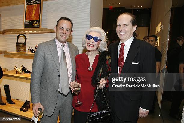 Charli Scheips, Anne Slater and John Cahill attend FENDI Celebrates Karole Armitage and ARMITAGE GONE! DANCE at FENDI on January 16, 2006 in New York...