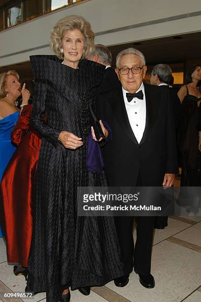 Nancy Kissinger and Henry Kissinger attend New York Philharmonic Opening Night at Avery Fisher Hall on September 18, 2007 in New York City.