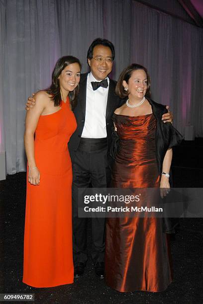 Emily Ma, Yo-Yo Ma and Jill Hornor attend New York Philharmonic Opening Night Gala at Avery Fisher Hall on September 18, 2007 in New York City.