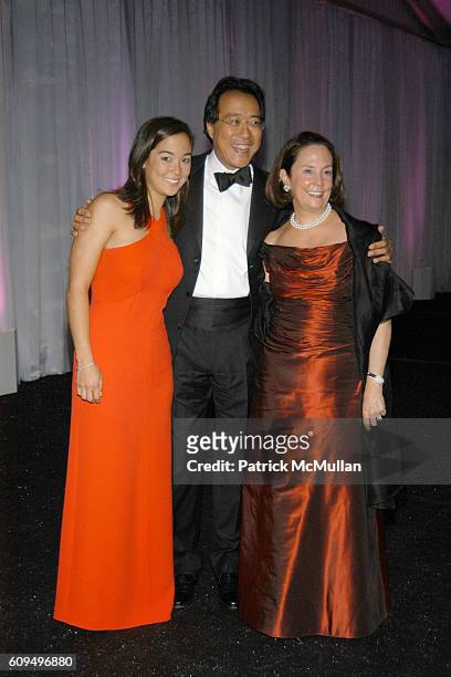 Emily Ma, Yo-Yo Ma and Jill Hornor attend New York Philharmonic Opening Night Gala at Avery Fisher Hall on September 18, 2007 in New York City.