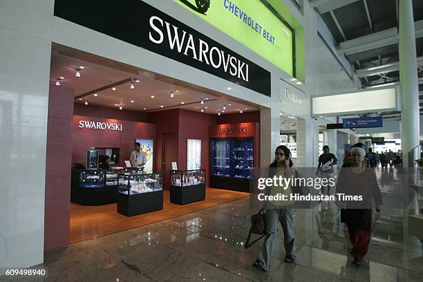 Retail outlets in the terminal - Swarovski Store at The Chhatrapati Shivaji International Airport.