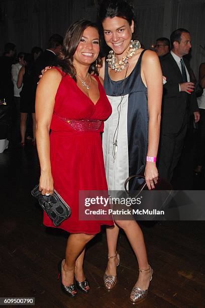 Andrea Bernholtz and Alia Ahmed-Yahia attend amfAR ROCKS Benefit at Puck Building N.Y.C. On September 24, 2007.