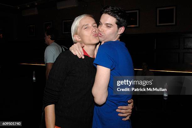 Ron Hykertz and Tyler Williams attend Chuck Attix Bithday Party at Mondays Hard on September 24, 2007 in New York City.