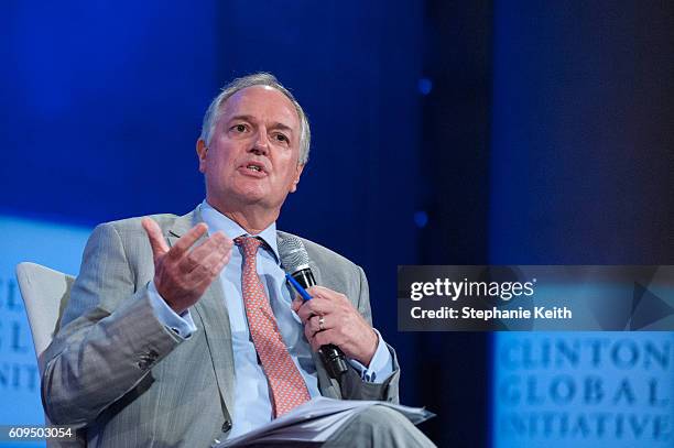 Paul Polman, Chief Executive Officer, Unilever speaks on a panel during the annual Clinton Global Initiative on September 21, 2016 in New York City....