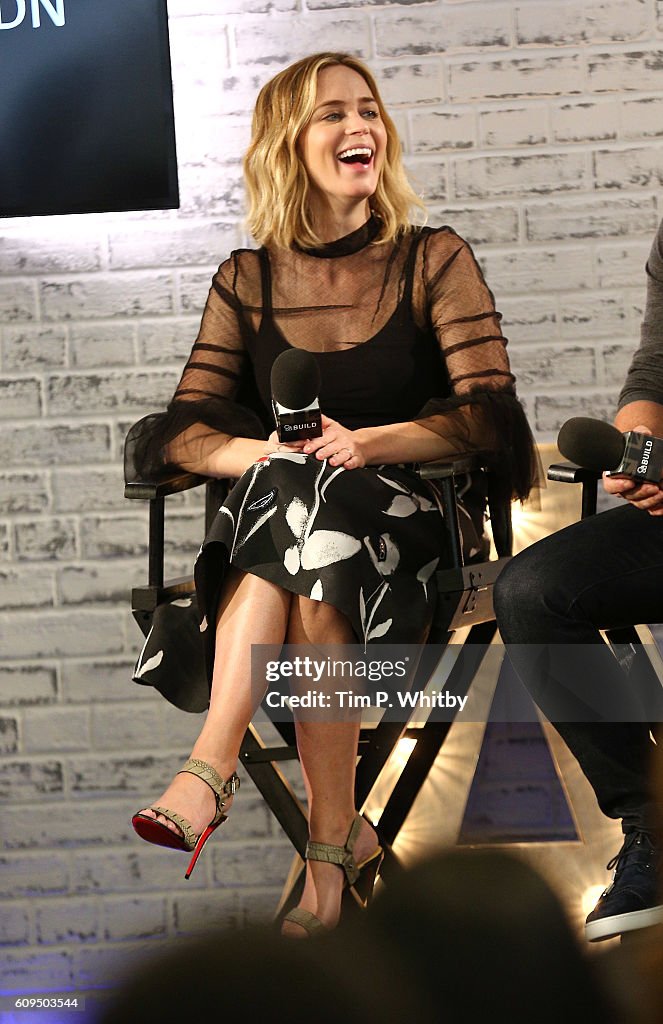 Emily Blunt Takes Part In AOL's BUILD Series LONDON