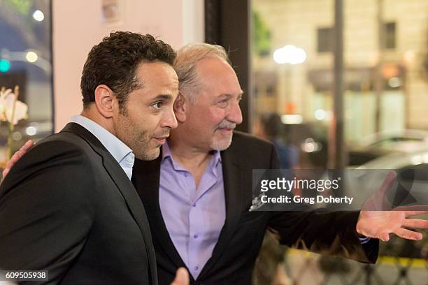 Actor Daniel Sunjata and Executive Producer Mark Geragos attends the Premiere Of ABC's "Notorious" After Party at the 10e Restaurant on September 20,...