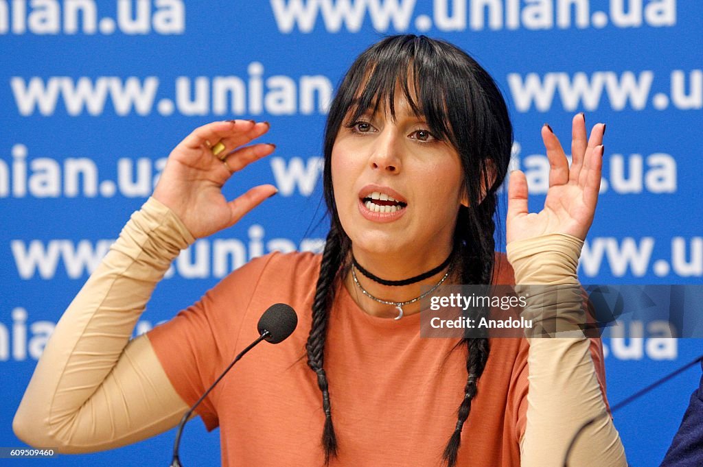 Crimean Tatar-Turk singer Jamala's press conference in Kiev