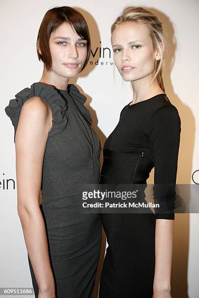 Eugenia Volodina and Natasha Poly attend CALVIN KLEIN UNDERWEAR 25th Anniversary Party hosted by DJIMON HOUNSOU and HILARY SWANK at Calvin Klein...