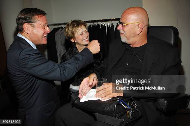 Michael Ovitz, Melva Bucksbaum and Chuck Close attend AKRIS Cocktail Party in celebration of the 2007 WHITNEY GALA honoring CHUCK CLOSE at AKRIS on...