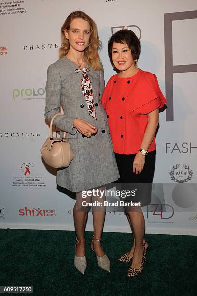 Model Natalia Vodianova and Yue Sai Kan attend Fashion 4 Development's 6th Annual Official First Ladies Luncheon at The Pierre Hotel on September 21,...