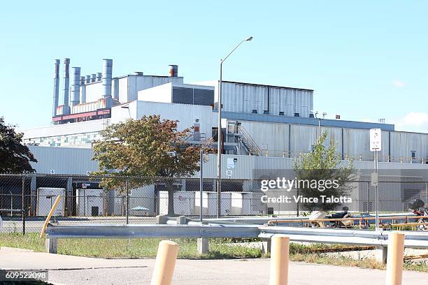 Exterior pictures of the GM Oshawa Car Assembly Plant as a 11:59 p.m. Strike deadline looms on Monday, Sept. 19th in Oshawa.