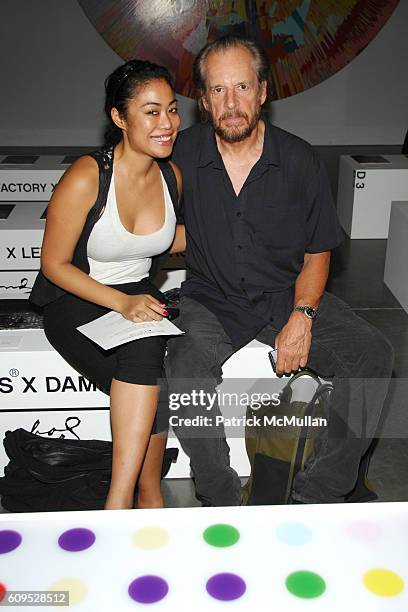 Tiffany Limos and Larry Clark attend "Warhol Factory X LEVI'S X Damien Hirst" Spring 2008 Collection at Gagosian Gallery on September 8, 2007 in New...